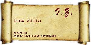 Izsó Zilia névjegykártya